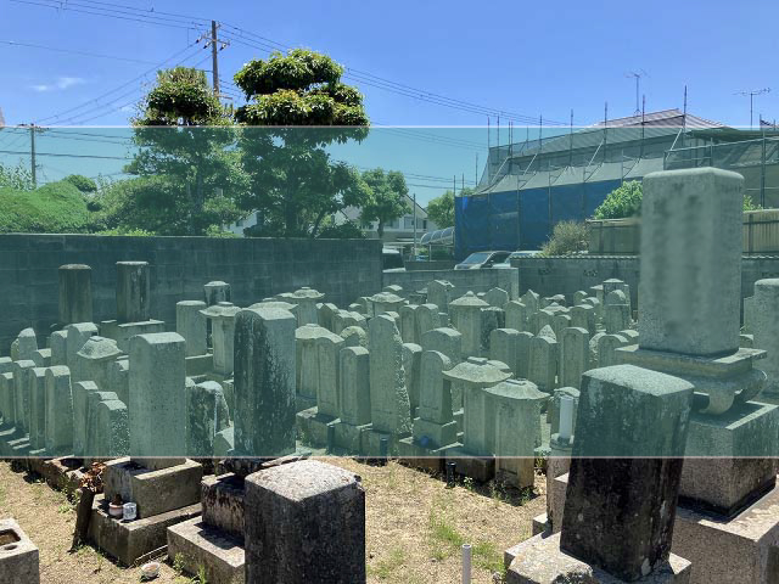 北在家東 祠墓地の墓地風景